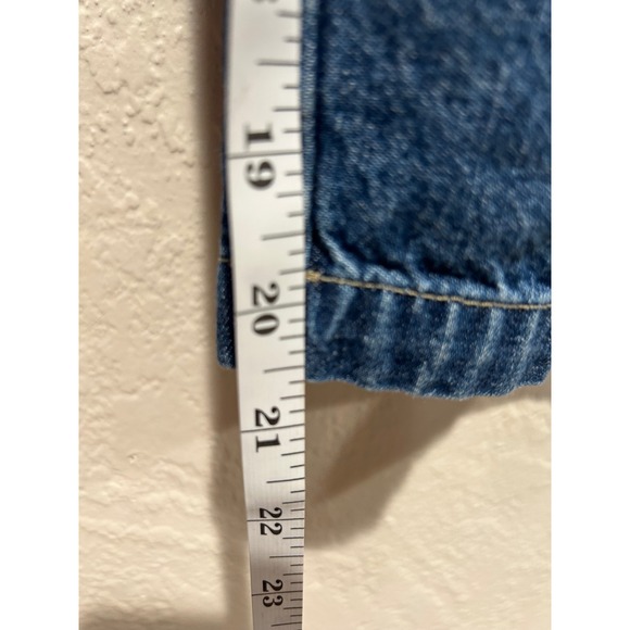 Crazy Horse Liz Claiborne Vintage Blue 13Denim Wide Leg Culottes Cropped Pant12 - Picture 3 of 7